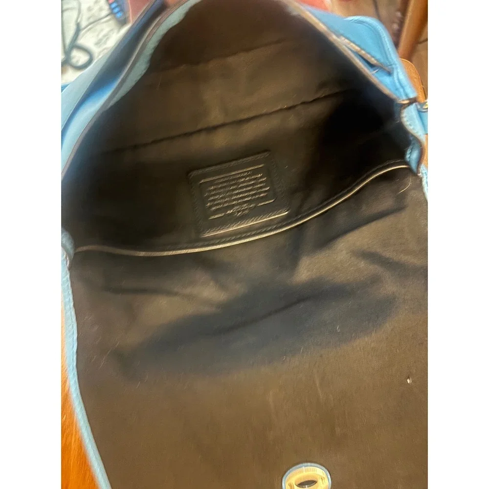Coach Blue Turnlock Crossbody Bag | Smooth Leather | Style A1680 38015 - Picture 3 of 9